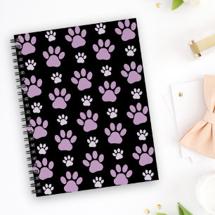 Muster von Paws, Lilac Paws, Hundepfen, Paw Prints Notizbuch