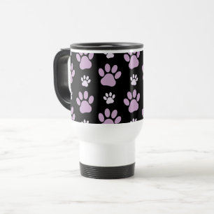 Muster von Paws, Lilac Paws, Hundepfen, Paw Prints Reisebecher