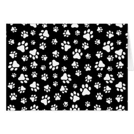 Muster von Paws, Paw Prints, Schwarz und Weiß