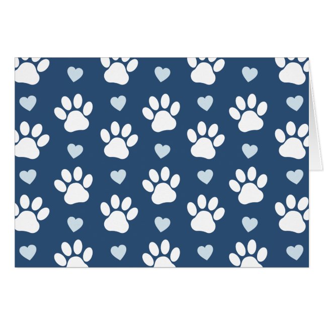 Muster von Pfähnen, Hundpfägen, weißen Pfoten, bla (Vorderseite (Horizontal))