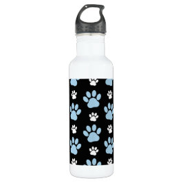 Muster von Pfoten, blauen Pfoten, Hundepfoten, Tie Edelstahlflasche