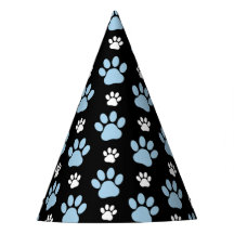 Muster von Pfoten, blauen Pfoten, Hundepfoten, Tie