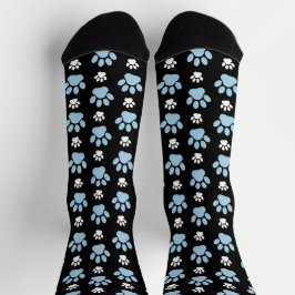 Muster von Pfoten, blauen Pfoten, Hundepfoten, Tie Socken