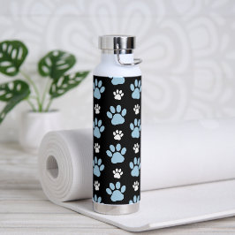 Muster von Pfoten, blauen Pfoten, Hundepfoten, Tie Trinkflasche