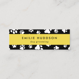 Muster von Pfoten, Hunde-Groomer, Hunde-Walker, Pe Mini Visitenkarte