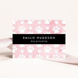 Muster von Pfoten, Hunde-Groomer, Hunde-Walker, Pe Visitenkarte