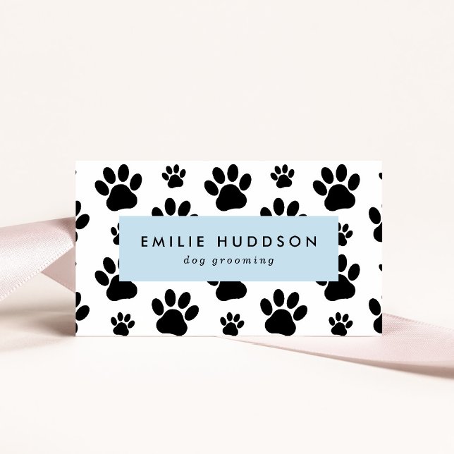 Muster von Pfoten, Hunde-Groomer, Hunde-Walker, Pe Visitenkarte (Von Creator hochgeladen)