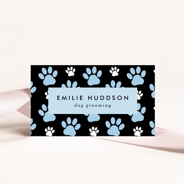 Muster von Pfoten, Hunde-Groomer, Hunde-Walker, Pe Visitenkarte (Von Creator hochgeladen)