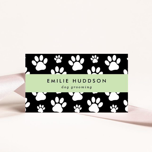 Muster von Pfoten, Hunde-Groomer, Hunde-Walker, Pe Visitenkarte (Von Creator hochgeladen)