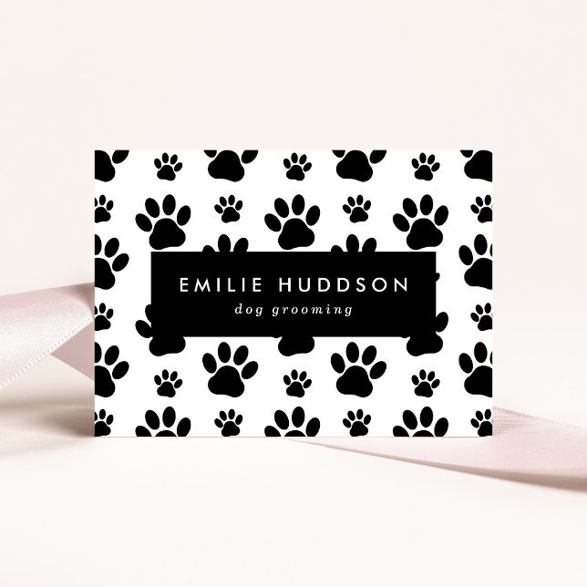 Muster von Pfoten, Hunde-Groomer, Hunde-Walker, Pe Visitenkarte (Von Creator hochgeladen)