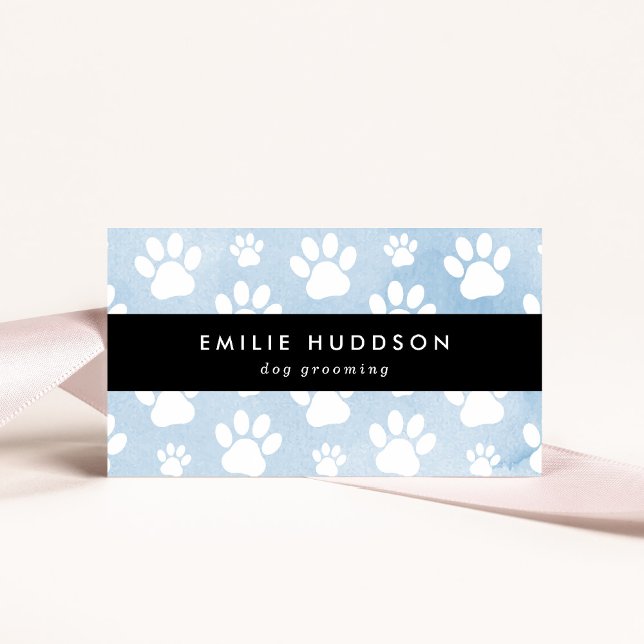 Muster von Pfoten, Hunde-Groomer, Hunde-Walker, Pe Visitenkarte (Von Creator hochgeladen)