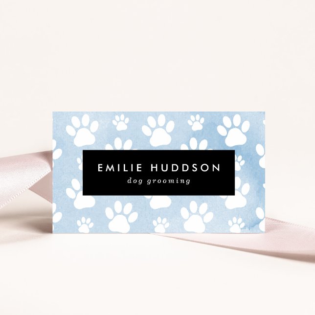 Muster von Pfoten, Hunde-Groomer, Hunde-Walker, Pe Visitenkarte (Von Creator hochgeladen)
