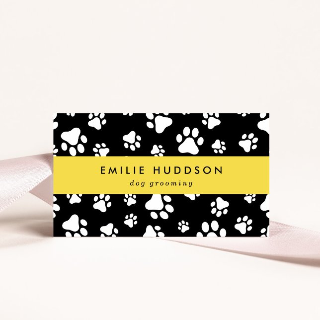 Muster von Pfoten, Hunde-Groomer, Hunde-Walker, Pe Visitenkarte (Von Creator hochgeladen)
