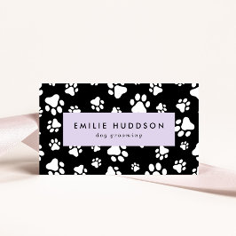 Muster von Pfoten, Hunde-Groomer, Hunde-Walker, Pe Visitenkarte