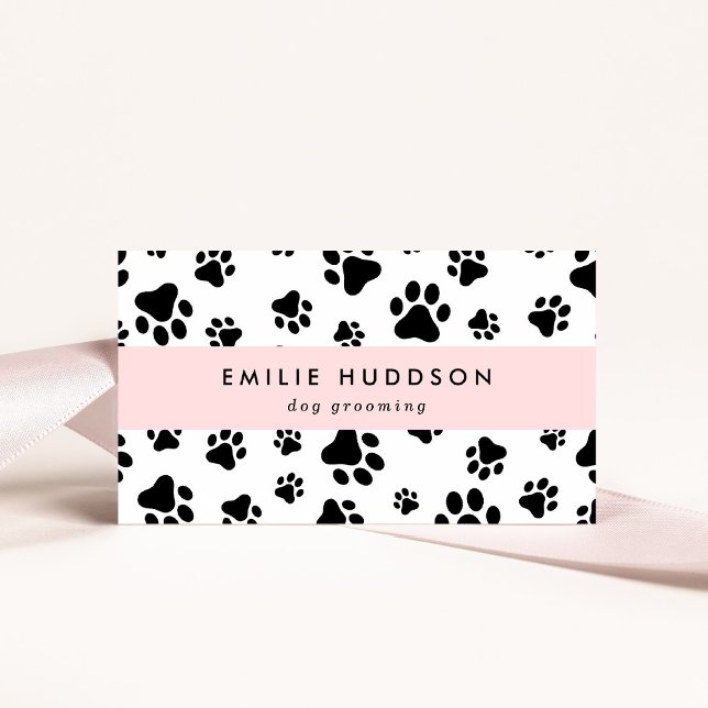Muster von Pfoten, Hunde-Groomer, Hunde-Walker, Pe Visitenkarte (Von Creator hochgeladen)