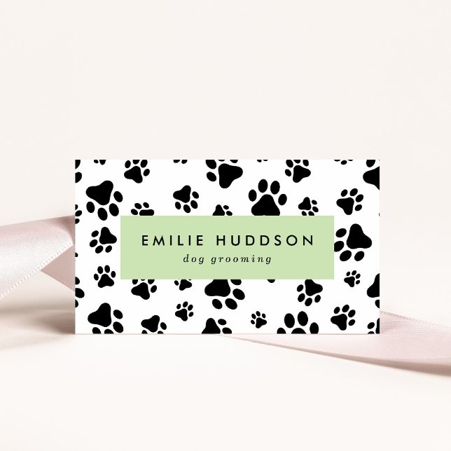 Muster von Pfoten, Hunde-Groomer, Hunde-Walker, Pe Visitenkarte (Von Creator hochgeladen)
