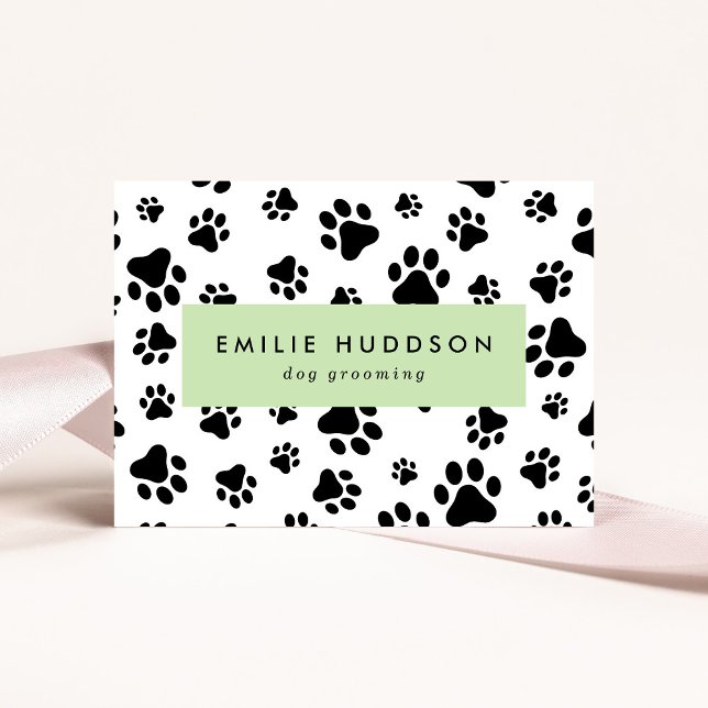 Muster von Pfoten, Hunde-Groomer, Hunde-Walker, Pe Visitenkarte (Von Creator hochgeladen)