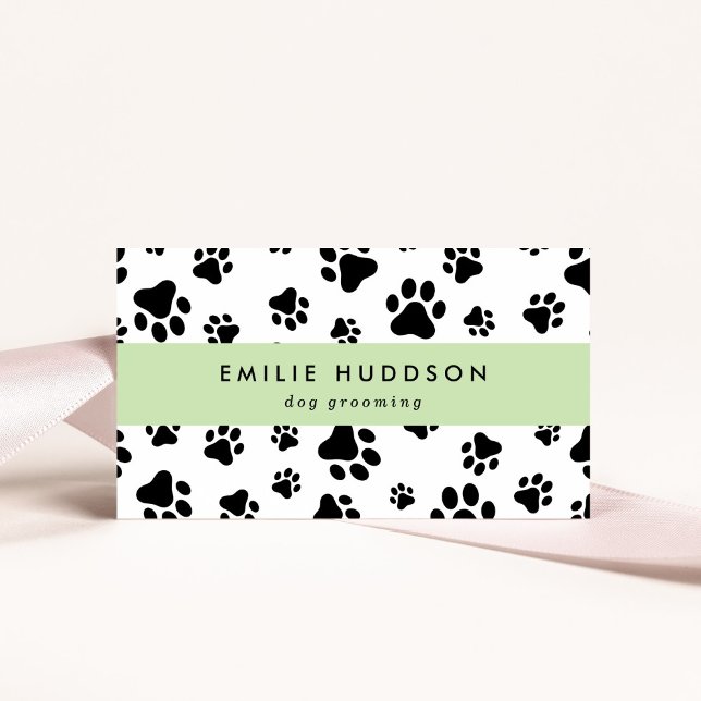 Muster von Pfoten, Hunde-Groomer, Hunde-Walker, Pe Visitenkarte (Von Creator hochgeladen)