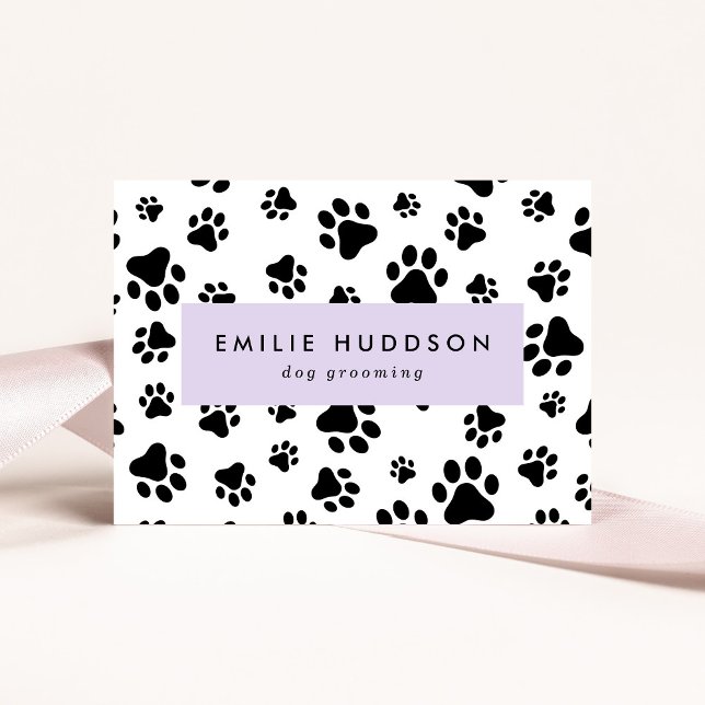 Muster von Pfoten, Hunde-Groomer, Hunde-Walker, Pe Visitenkarte (Von Creator hochgeladen)