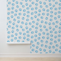 Muster von Pfoten, Hundeschäben, blaue Baby-Paws