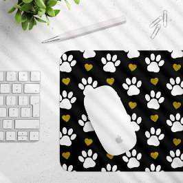 Muster von Pfoten, Hundeschäben, weißen Pfoten, go Mousepad