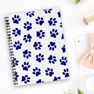 Muster von Pfoten, Hundeschäften, blaue Navy-Paws Planer