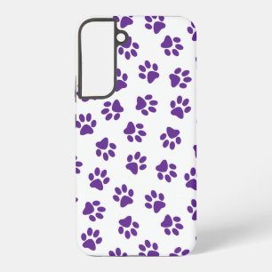 Muster von Pfoten, Hundeschäften, Lila Pfoten Samsung Galaxy Hülle
