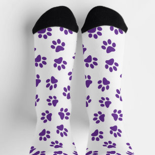 Muster von Pfoten, Hundeschäften, Lila Pfoten Socken