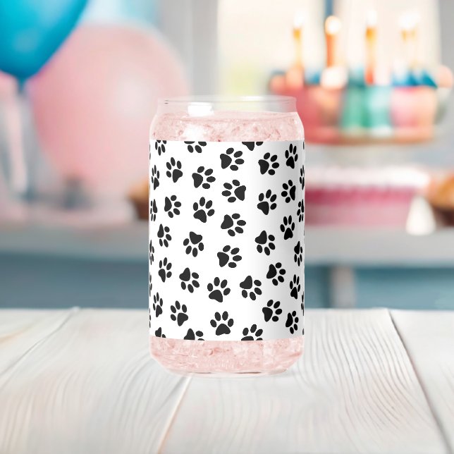 Muster von Pfoten, Hundeschäften, schwarzen Pfoten Dosenglas (Insitu (Baby Party))