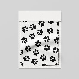 Muster von Pfoten, Hundeschäften, schwarzen Pfoten Stoff