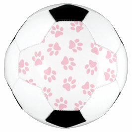 Muster von Pfoten, Hundeschrauben, Baby-Pink-Pfote Fußball