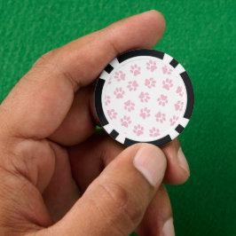 Muster von Pfoten, Hundeschrauben, Baby-Pink-Pfote Pokerchips