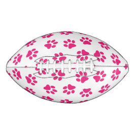 Muster von Pfoten, Hundeschrauben, rosa Pfoten Football