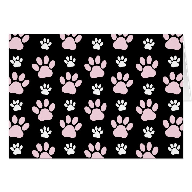 Muster von Pfoten, rosa Pfoten, Hundepfoten, Tierp (Vorderseite (Horizontal))
