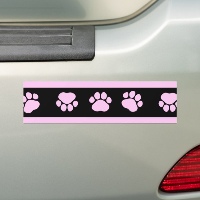 Muster von Pfoten, rosa Pfoten, Hundepfoten, Tierp Autoaufkleber (Auf Auto)