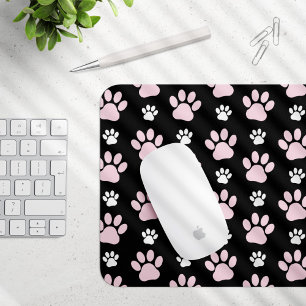 Muster von Pfoten, rosa Pfoten, Hundepfoten, Tierp Mousepad