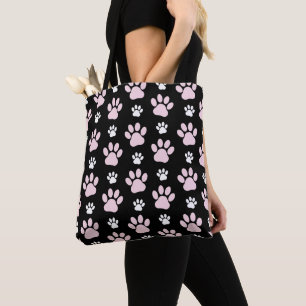 Muster von Pfoten, rosa Pfoten, Hundepfoten, Tierp Tasche