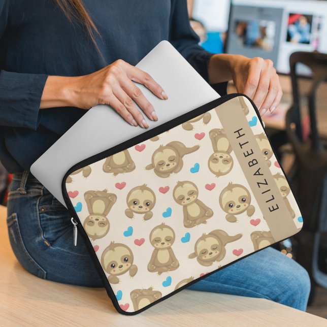Muster von Schlägen, Niedlichen Schlitzen, Herz, I Laptopschutzhülle (Von Creator hochgeladen)