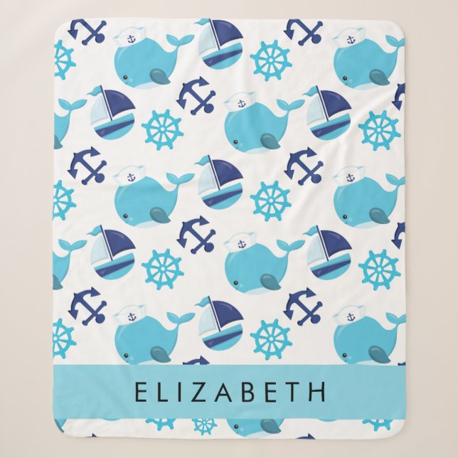 Muster von Walen, Blauen Walen, Ihr Name Sherpadecke (Vorderseite)
