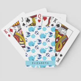 Muster von Walen, Blauen Walen, Ihr Name Spielkarten