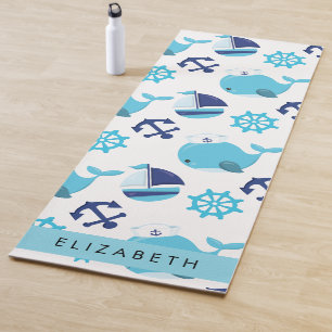 Muster von Walen, Blauen Walen, Ihr Name Yogamatte