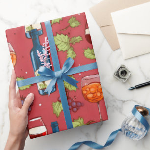 Muster Wein und Trauben Geschenkpapier