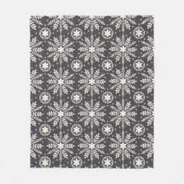 Muster weißer Schneeflocken Fleecedecke