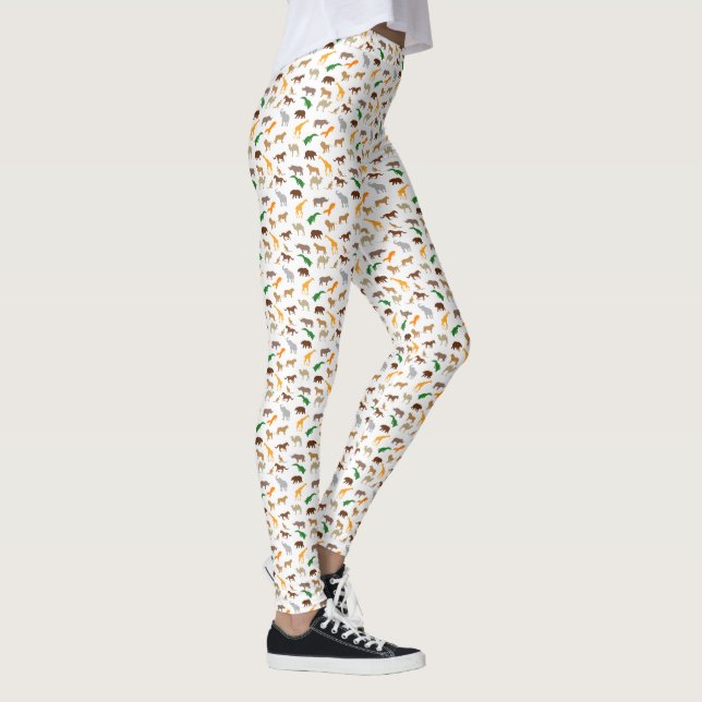 Muster wild lebender Tiere Leggings (Rechts)