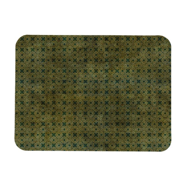 Muster Xs und Os in grün Magnet (Horizontal)