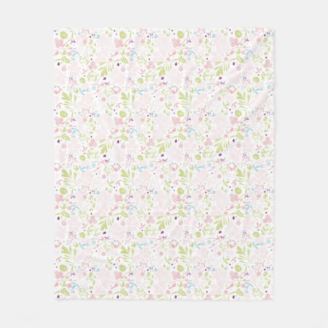 Musteranzeigen mit Blumen Fleecedecke (Vorderseite)