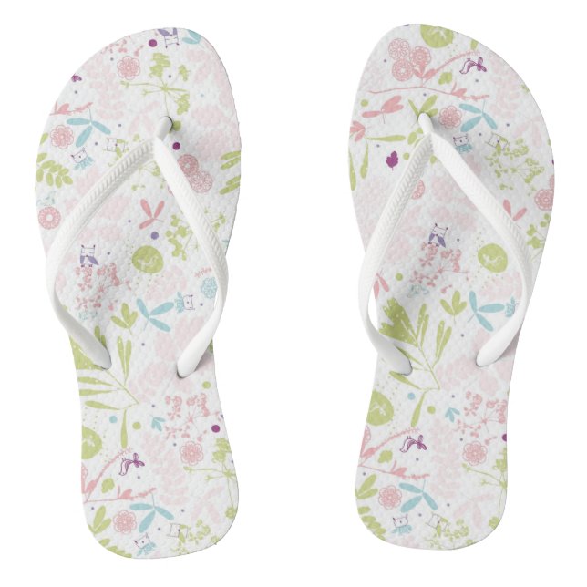 Musteranzeigen mit Blumen Flip Flops (Fußbett)