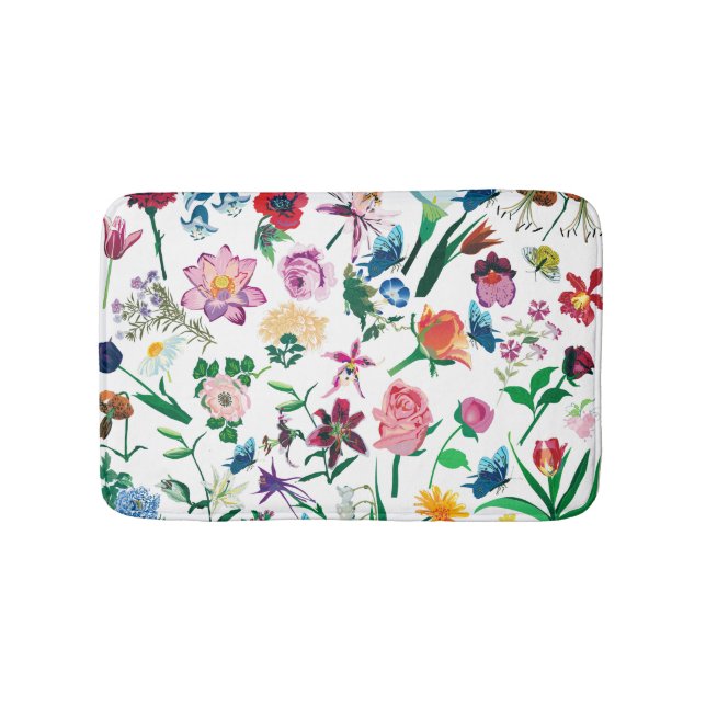 Musterbeispiel für farbige Blume Badematte (Vorderseite)