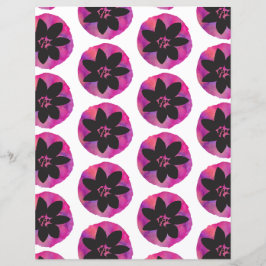 Musterblatt für lila tropische Blume