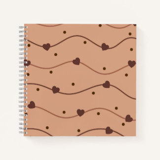 Musterblatt für Milchherz-Chocolate-Chips Notizbuch